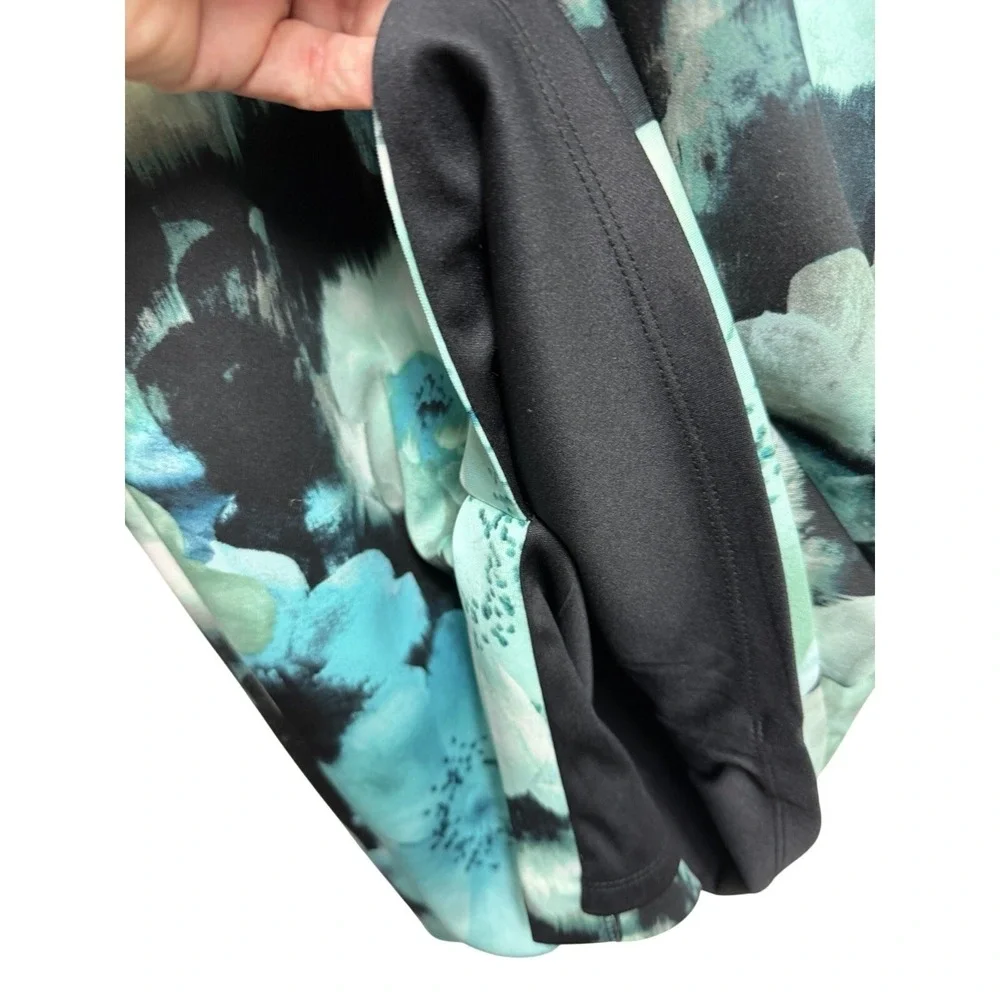 Maggie London Sheath Dress Blue Floral Knee Length Size 6 - Picture 4 of 8